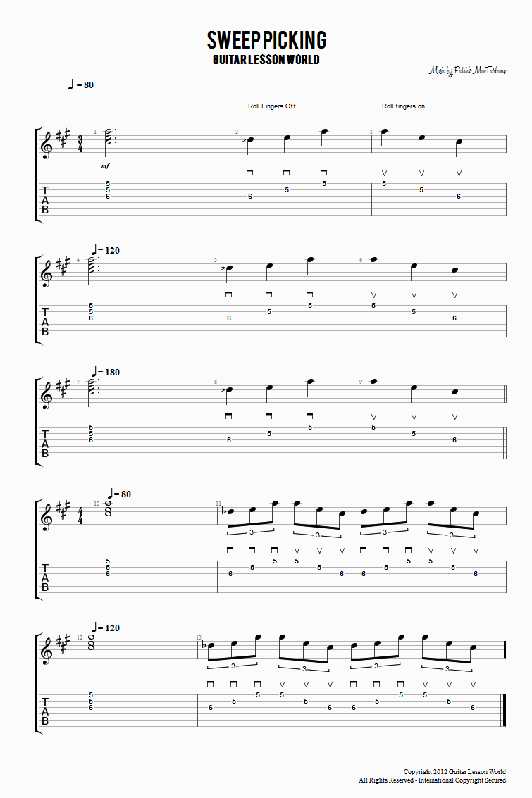 Sweep Picking Example