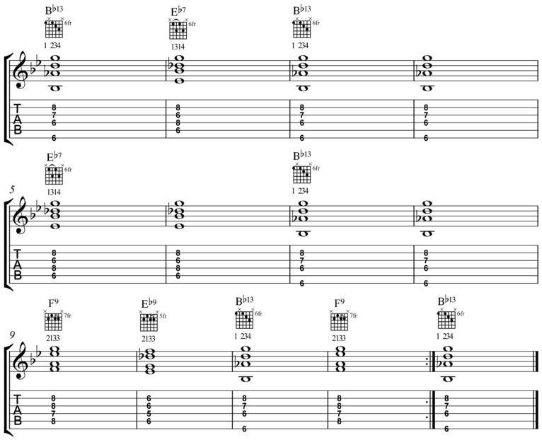 Modern 12 Bar Blues - Key of Bb