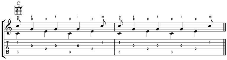 Travis Picking - Alternating Bass with Melody