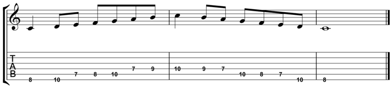 C Major Scale - Playing the Single-Octave Pattern