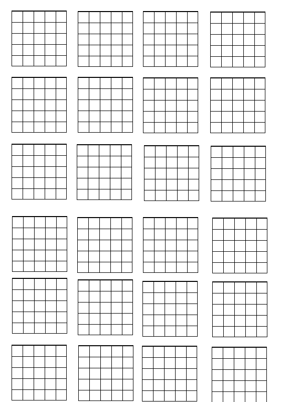 Blank Chord Chart Sheet