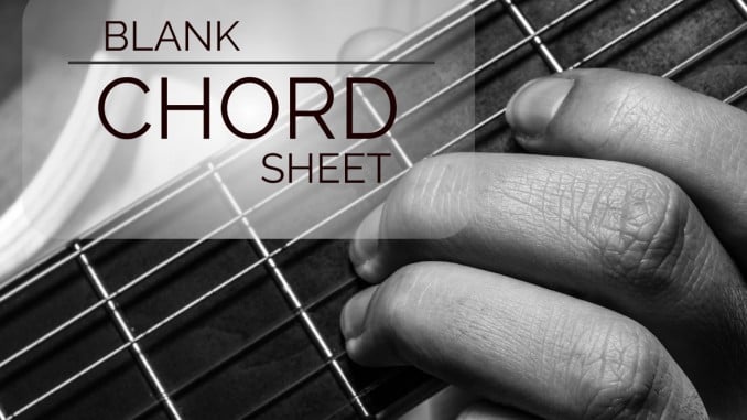 Free Blank Guitar Chord Chart