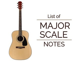 List of Major Scale Notes