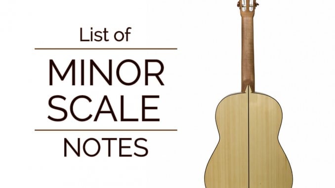 List of Minor Scale Notes List of Minor Scale Notes