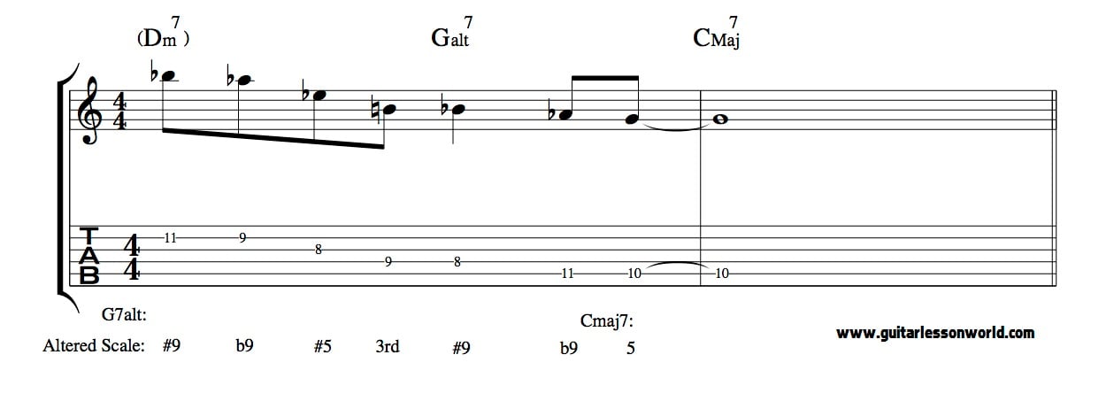 Altered Scale Jazz Lick