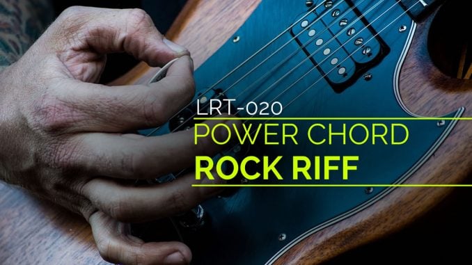 Learn a fun rock riff using power chords.