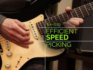 Practice economy picking and sweep picking for speed