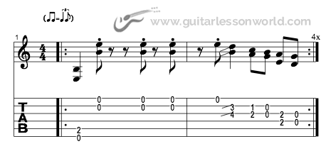 Double-stop Guitar Riff